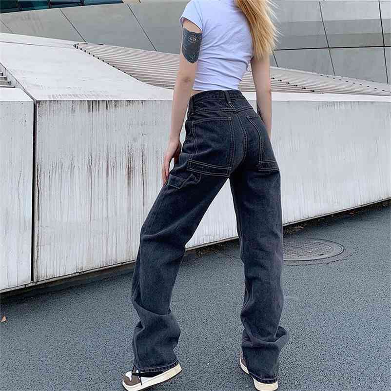 Korean Fashion Woman Jeans Loose Casual Straight Leg Highwaist Female Streetwear Spring and Autumn Trousers 210629, Smoky grey
Korean Fashion Woman Jeans Loose Casual Straight Leg Highwaist Female Streetwear Spring and Autumn Trousers 210629, Smoky grey