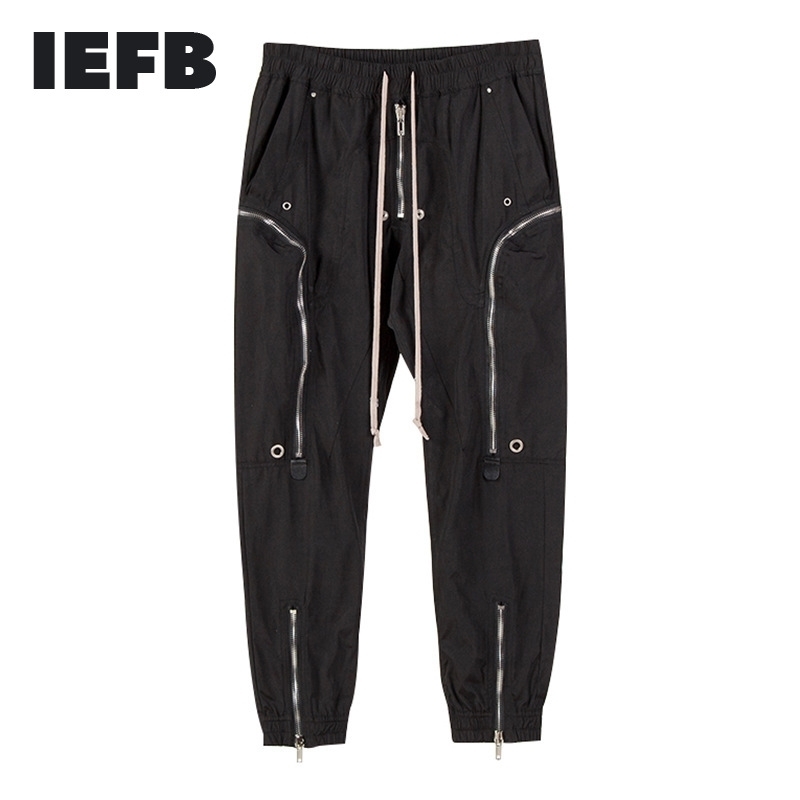 IEFB High Quality Male's Trousers Streetwear Multi Zipper Trend Men's Casual Pants Drawstring Elastic Waist Ankle-length Pants 210524, Wine red zipper
IEFB High Quality Male's Trousers Streetwear Multi Zipper Trend Men's Casual Pants Drawstring Elastic Waist Ankle-length Pants 210524, Wine red zipper