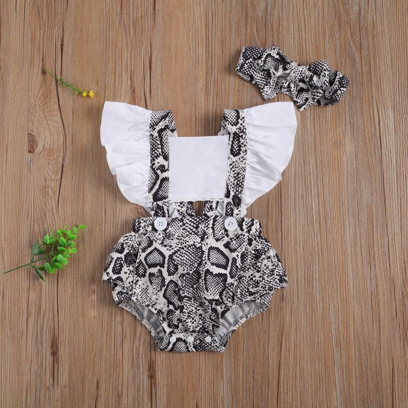 Clothing Sets Toddler Girls Romper Baby Headband Sleeve Patchwork Hollow Crotch Buttons Snakeskin Printed 2pcs Clothes, White
Clothing Sets Toddler Girls Romper Baby Headband Sleeve Patchwork Hollow Crotch Buttons Snakeskin Printed 2pcs Clothes, White