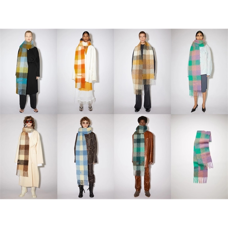 AC Studios Men and women general style cashmere scarf designer acne blanket women's colorful plaid Tzitzit imitation 211230
AC Studios Men and women general style cashmere scarf designer acne blanket women's colorful plaid Tzitzit imitation 211230