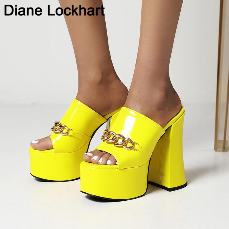 Trendy Platform Sandals Chunky Super High Heels Women Chain Shoes Slingback Peep Toe Slippers Sexy Brief Sandalias Mujer 2021, Black
Trendy Platform Sandals Chunky Super High Heels Women Chain Shoes Slingback Peep Toe Slippers Sexy Brief Sandalias Mujer 2021, Black