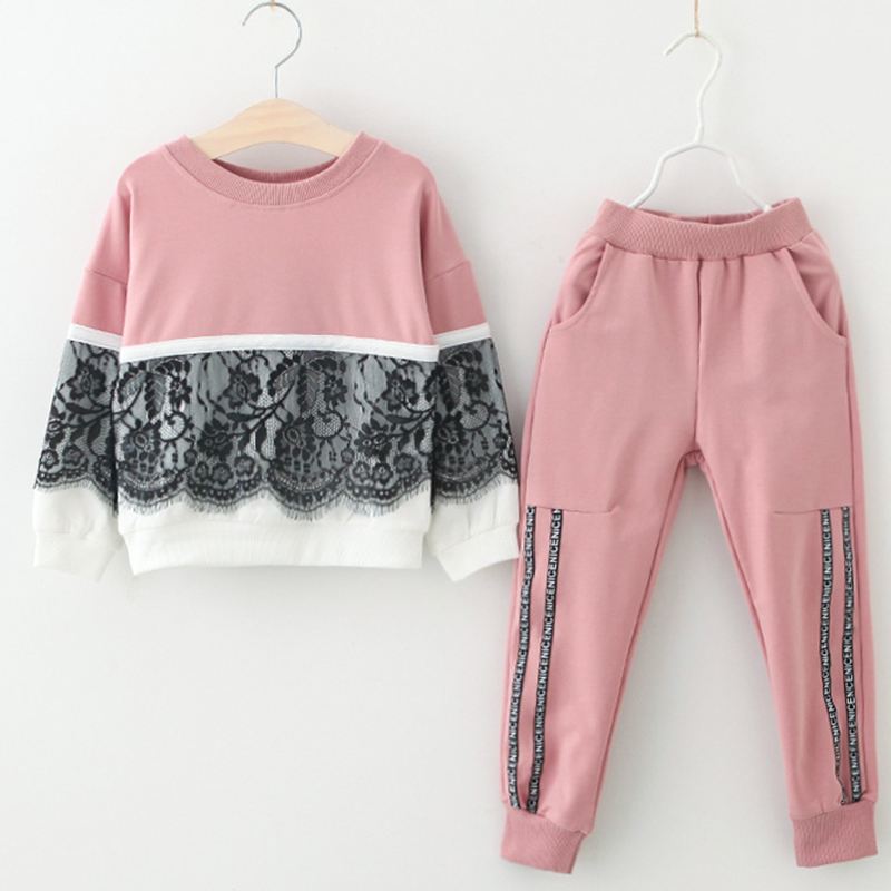 Spring Winter Girls Clothes 2pcs Set Christmas Outfit Kids Tracksuit Suit For Clothing Sets 210429