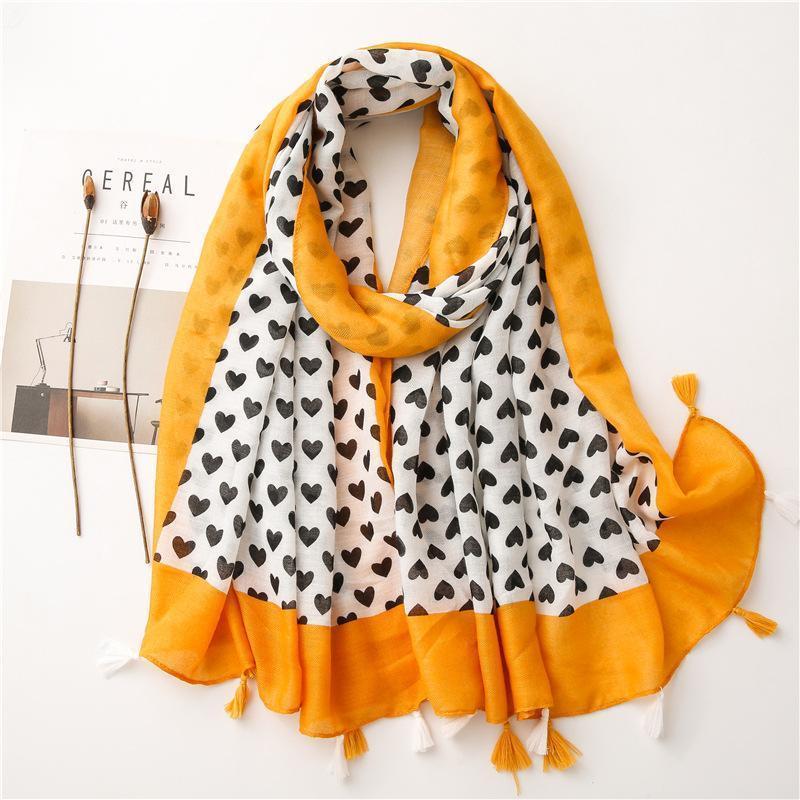 Scarves 2021 Women Fashion Loop Love Heart Tassel Viscose Shawl From Korea Print Wrap Stole Bufanda Muslim Hijab Snood 180*90Cm1 
Scarves 2021 Women Fashion Loop Love Heart Tassel Viscose Shawl From Korea Print Wrap Stole Bufanda Muslim Hijab Snood 180*90Cm1