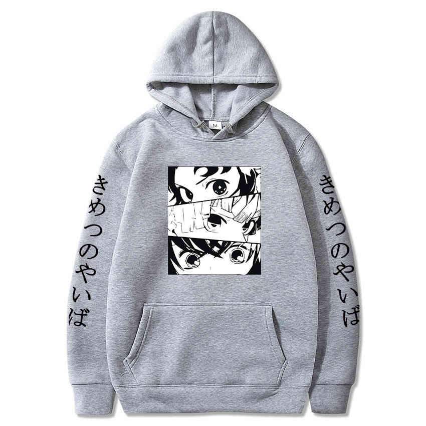 2020 Anime Demon Slayer Kimetsu No Yaiba Sweatshirt Men Women Harajuku Homme Fleece Pullover Hoodie Y0319