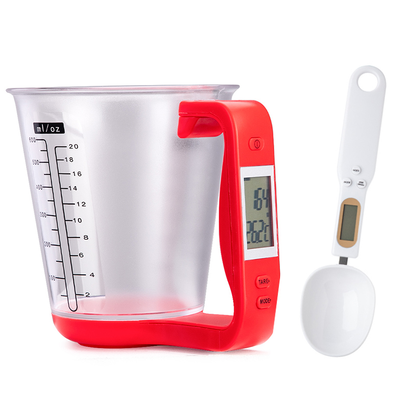 Measuring Cup Scale Electronic Kitchen Scales Digital Beaker Host Weigh Temperature Measurement Cups With LCD Disp
Measuring Cup Scale Electronic Kitchen Scales Digital Beaker Host Weigh Temperature Measurement Cups With LCD Disp
