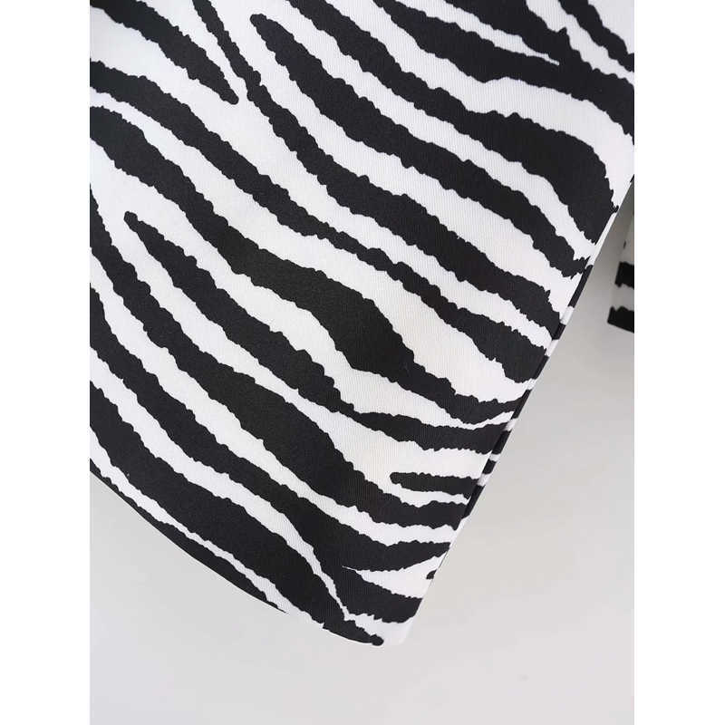 XITIMEAO Women Fashion Office Wear One Button Blazers Coat Vintage Long Sleeves Black White Texture Female Chic Outerwear 210602