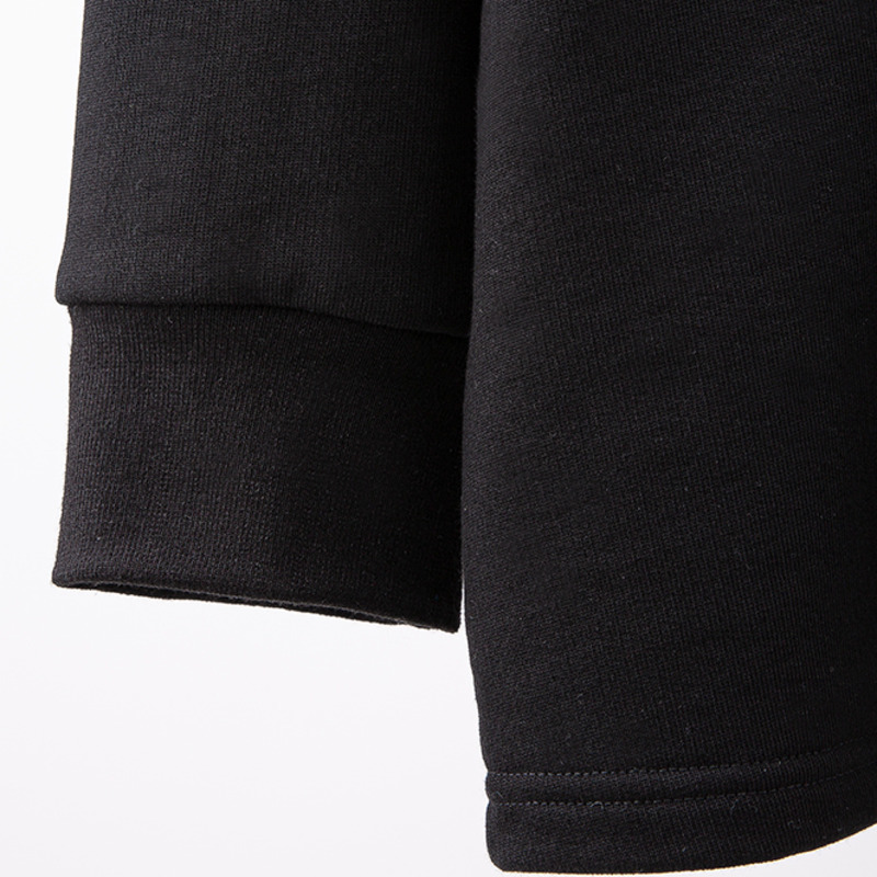 [DEAT] Solid Black Sweatshirt Long Sleeve Bow Chain Decorative Plus Size Y2k Clothes Hoodies Top Women Spring GX179 210428
