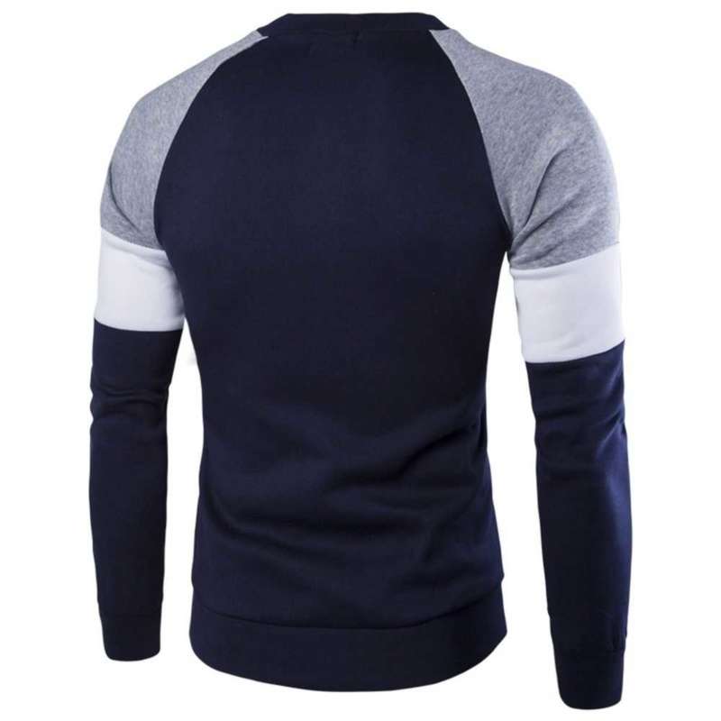 ZOGAA Men's solid color T-shirt long-sleeved cotton sweater pullover top 210929