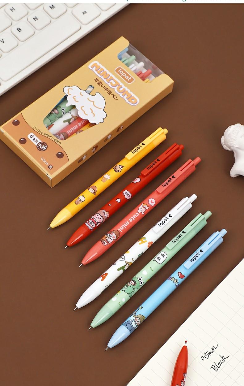 6pcs/set Kawaii Cartoon Pattern Limited Gel Pen Set Cute Dinosaur Girl Black Ink Creative Neutral School Supplies Pens
6pcs/set Kawaii Cartoon Pattern Limited Gel Pen Set Cute Dinosaur Girl Black Ink Creative Neutral School Supplies Pens