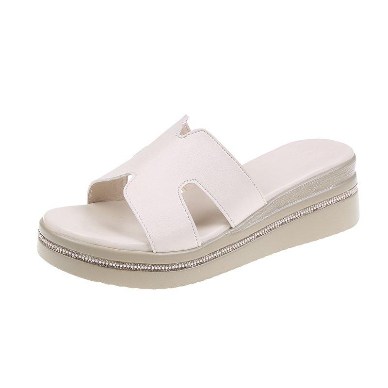 Slippers Ladies Fashion Simple 2021 Casual All-match Slope With Outdoor Trend Open-toed Women's, Black
Slippers Ladies Fashion Simple 2021 Casual All-match Slope With Outdoor Trend Open-toed Women's, Black