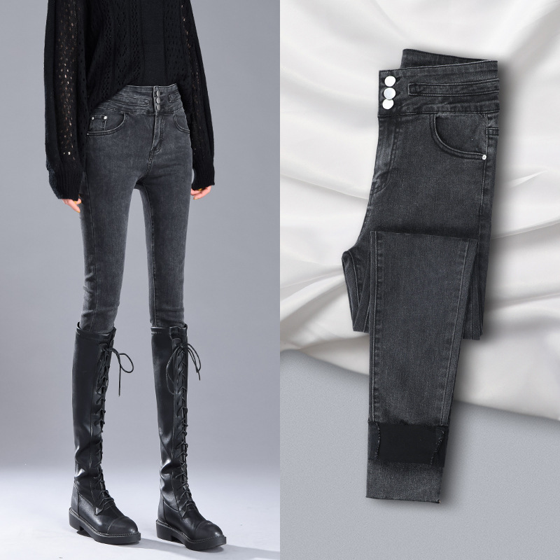 women's jeans black jeans, spring dress, 2021 high waist, slim and tight, wearing pencil small leg pants, Blue
women's jeans black jeans, spring dress, 2021 high waist, slim and tight, wearing pencil small leg pants, Blue