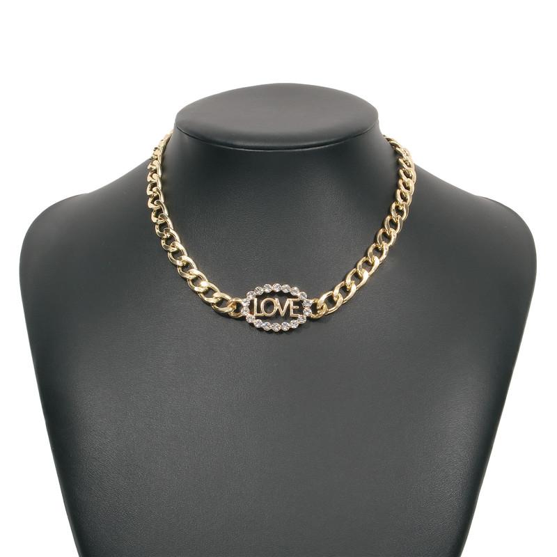 Chokers Punk Jewelry Letter Love Gold Link Chains Choker Statement Necklaces For Women 2021 Lady Collar Chunky Collares Accessories
Chokers Punk Jewelry Letter Love Gold Link Chains Choker Statement Necklaces For Women 2021 Lady Collar Chunky Collares Accessories