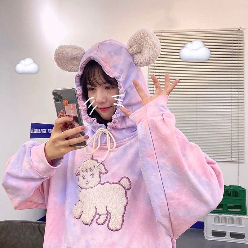 Women's Jackets Houzhou rosa kawaii oversize moletom com capuz macio menina tie dye coreano moda bonito bordado pulôver feminino anime de veludo V1C2, 1# packing bag
Women's Jackets Houzhou rosa kawaii oversize moletom com capuz macio menina tie dye coreano moda bonito bordado pulôver feminino anime de veludo V1C2, 1# packing bag