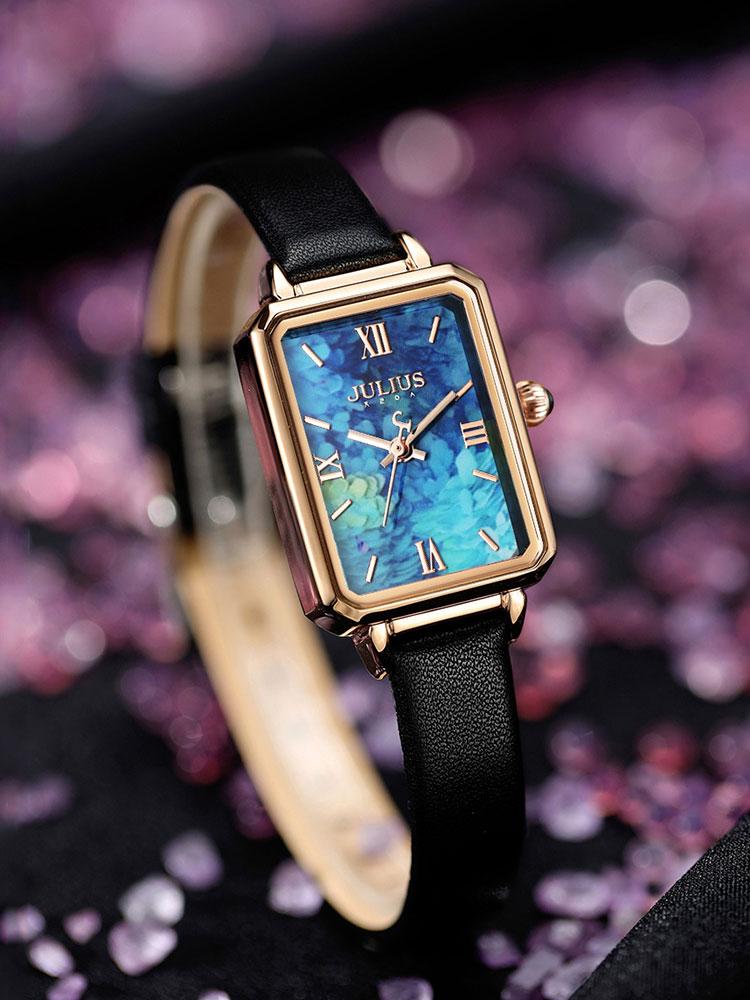 Wristwatches Small Elegant Rectangle Women's Watch Japan Mov't Lady Hours Fine Fashion Real Leather Bracelet Girl's Gift Julius Box, Red
Wristwatches Small Elegant Rectangle Women's Watch Japan Mov't Lady Hours Fine Fashion Real Leather Bracelet Girl's Gift Julius Box, Red