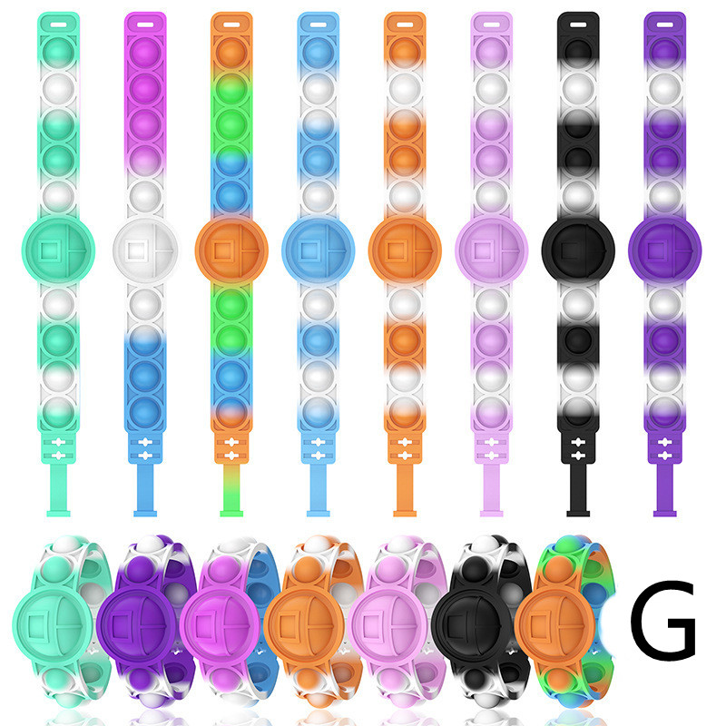 Fidget Toys New Strange Shape Bracelet Bubble Music Bracelet Toy Decompression Puzzle Silicone Artifact