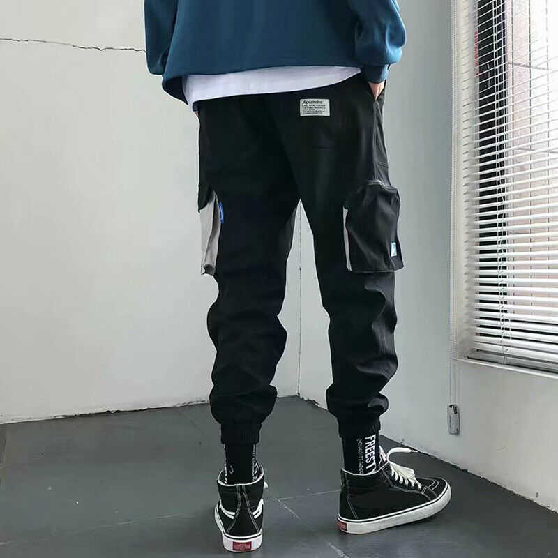 Streetwear Hip Hop Joggers Men Cargo Pants Autumn Winter Men Casual Pants Fashion Multi Pockets Trousers Plus Size 3XL 210528