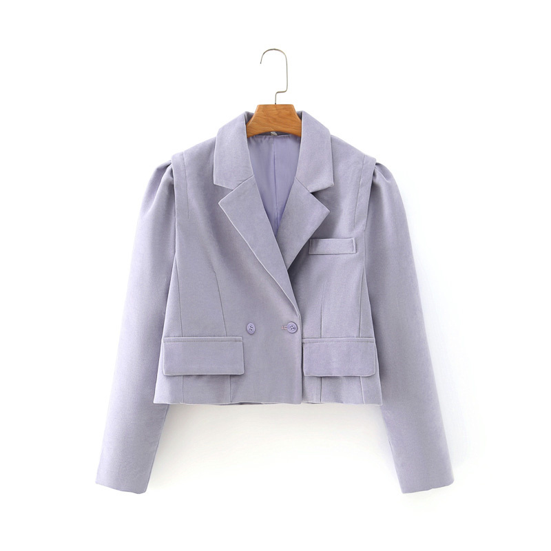 Korean Style Lapel Long Sleeve Short Casual Jealous Female Coat Harajuku College Style Loose Pocket Chic Women's Jacket 210507