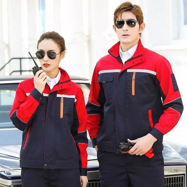 Long Sleeve Work Clothes Suit Men's Women's Wear-resistant Customized Auto Repair Labor Protection Factory Workshop Tracksuit Tracksuits
