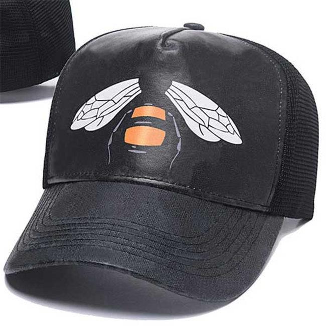 

2021 Designer Mens Baseball Caps woman Brand Tiger Head Hats bee snake Embroidered bone Men Women casquette Sun Hat gorras Sports mesh trucker Cap, Type1 black bee