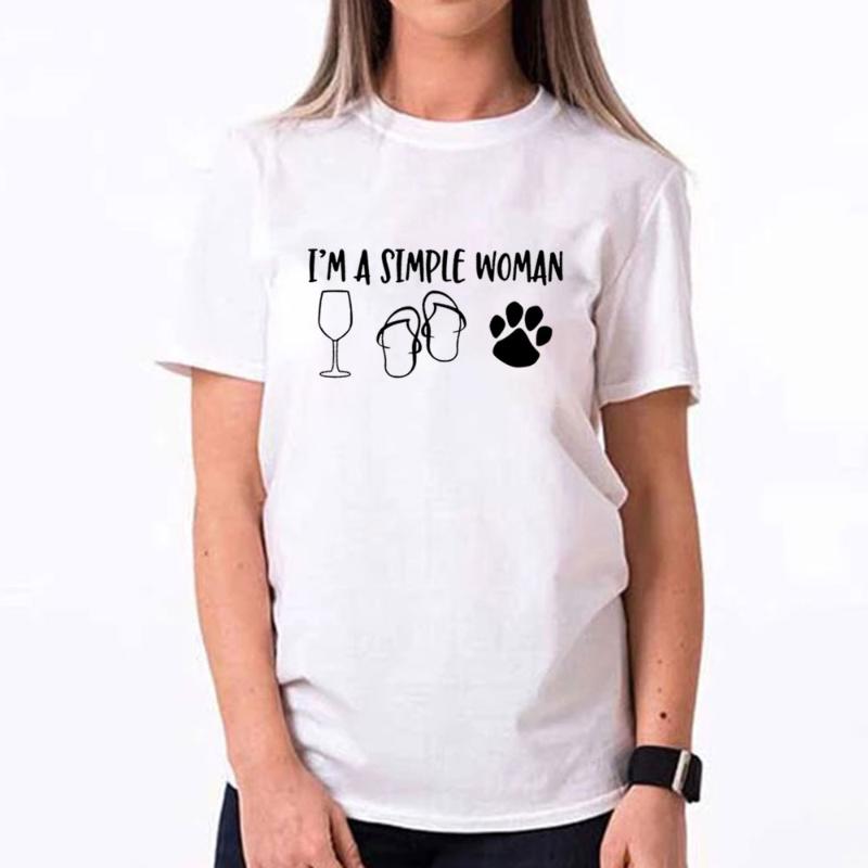 Women's T-Shirt I'm A Simple Woman Graphic Tee 2021 Ladies Aesthetic Dog Lover Casual Mom T Shirts Letter Print Comfortable Top Short Sleeve, Winered white words
Women's T-Shirt I'm A Simple Woman Graphic Tee 2021 Ladies Aesthetic Dog Lover Casual Mom T Shirts Letter Print Comfortable Top Short Sleeve, Winered white words