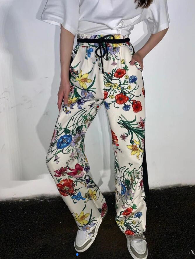 High-waisted casual wide-leg vertical-leg trousers Letter printed elastic and wide loose all-match pants 525, Black;white
High-waisted casual wide-leg vertical-leg trousers Letter printed elastic and wide loose all-match pants 525, Black;white