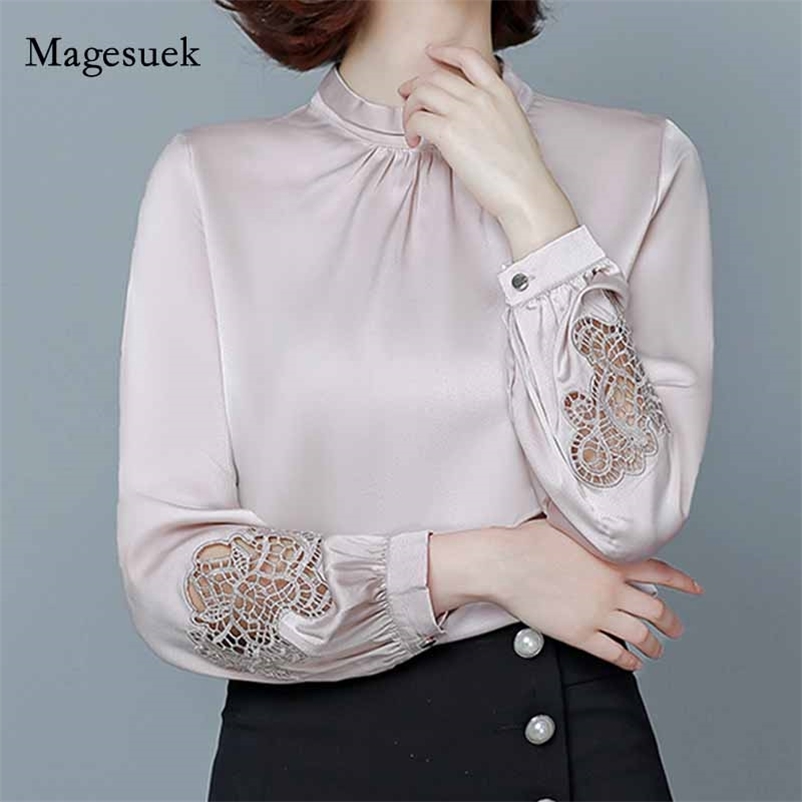 Satin Solid Pullover Shirts Autumn Lantern Long Sleeve Hollow Blouse Women Office Lady Elegant Ladies Clothes 11088 210518, Burgundy
Satin Solid Pullover Shirts Autumn Lantern Long Sleeve Hollow Blouse Women Office Lady Elegant Ladies Clothes 11088 210518, Burgundy