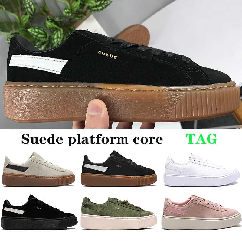 2021 Suede platform core Mens women running shoes wheat triple white black leather particle pink olive beige gum men sneakers
2021 Suede platform core Mens women running shoes wheat triple white black leather particle pink olive beige gum men sneakers