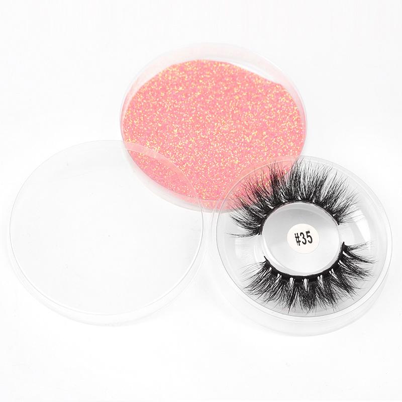 3d mink eyelashes in bulk, natural long false eyelashes fluffy and slender soft and thick handmade eyelash box