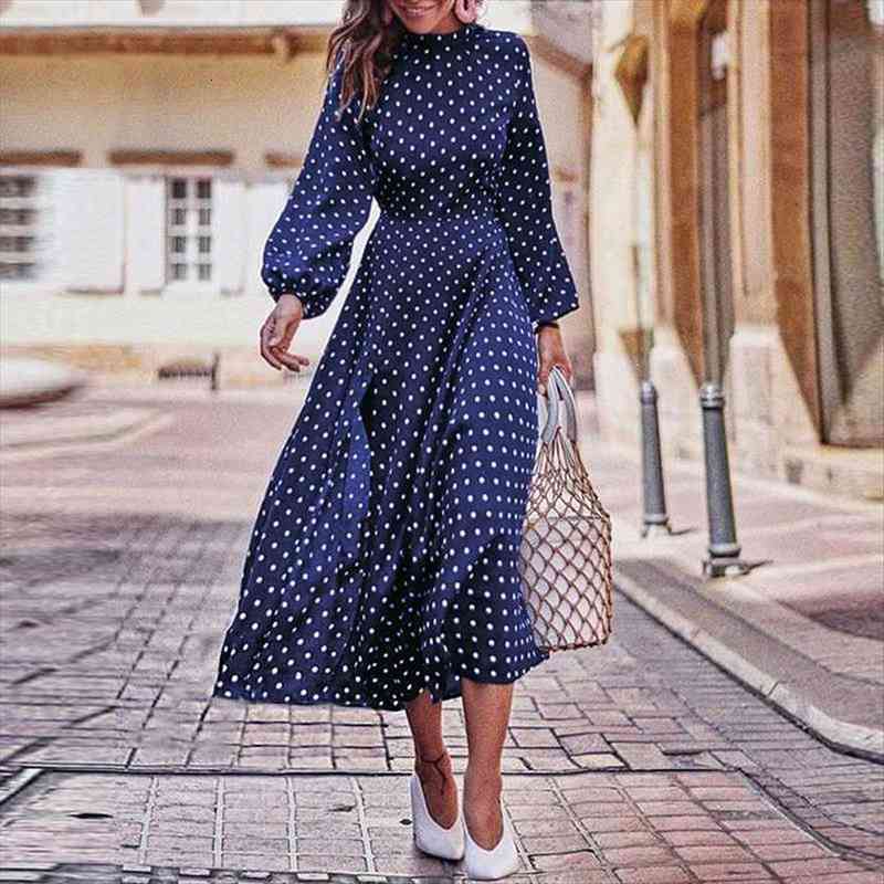 boho lantern sleeve polka dot printed long dress women elegant vintage stand collar long sleeves autumn dress plus size, Black;gray
boho lantern sleeve polka dot printed long dress women elegant vintage stand collar long sleeves autumn dress plus size, Black;gray