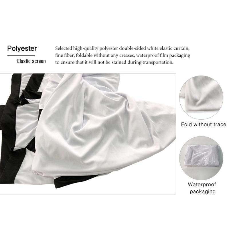 Portable Projector Screen With Stand 100inch 120inch 16:9 HD Foldable Movies For Home Theater Backyard Cinema Camping Projection Screens