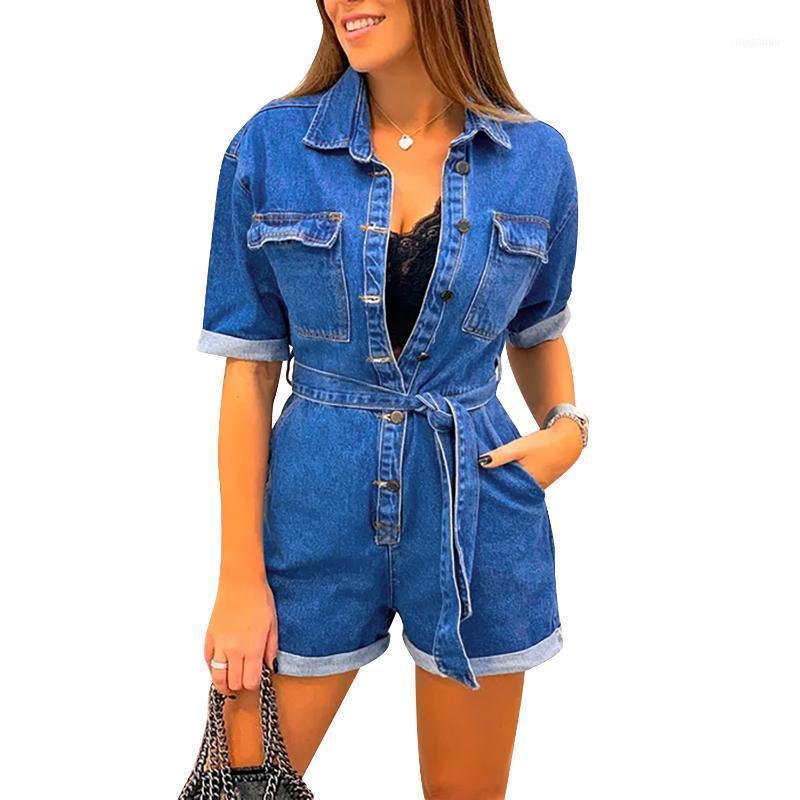 Women' Jumpsuits & Rompers Fashion Women Denim Playsuits Sexy Lapel Short Sleeve Pocket Belt Jumpsuit Chic Ladies Button Jeans Romper Summe, 20016-light blue
Women' Jumpsuits & Rompers Fashion Women Denim Playsuits Sexy Lapel Short Sleeve Pocket Belt Jumpsuit Chic Ladies Button Jeans Romper Summe, 20016-light blue