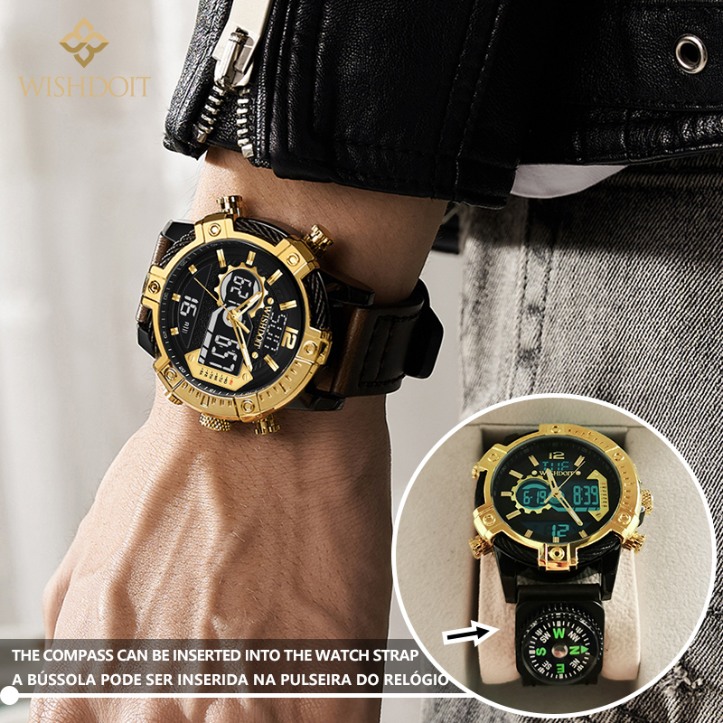 WISHDOIT Sports Outdoor Leisure Watch Men Calendar Mens Quartz Watch Analog Watch Waterproof Luminous Swimming Mens Hand Watchg, Black
WISHDOIT Sports Outdoor Leisure Watch Men Calendar Mens Quartz Watch Analog Watch Waterproof Luminous Swimming Mens Hand Watchg, Black