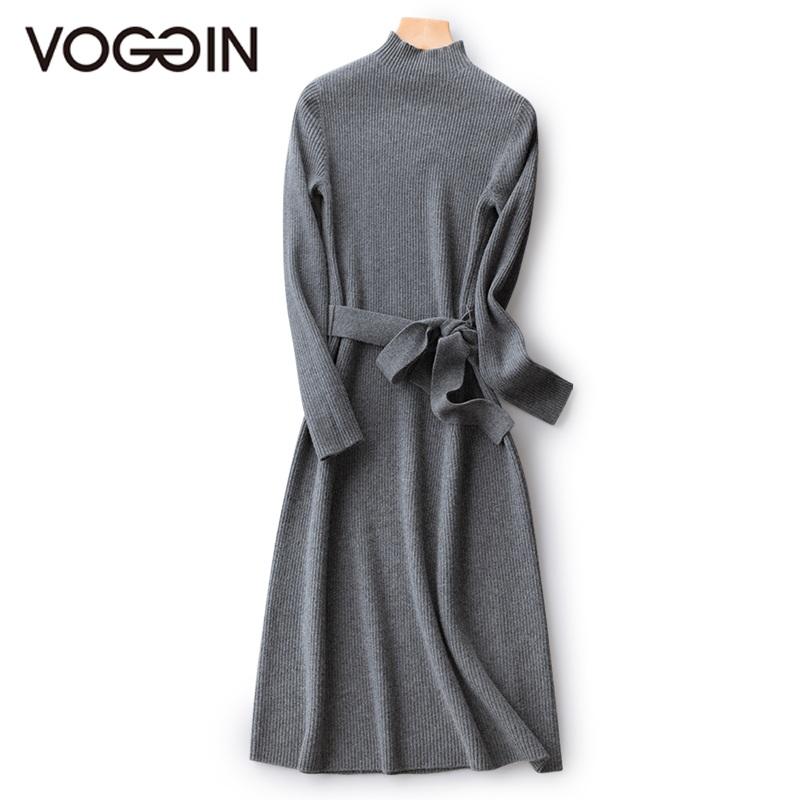 Casual Dresses VOGGIN Pure Wool For Ladies Roll Neck Long Sleeve With Ties Quality Loose Evening Party Dress 2021, White
Casual Dresses VOGGIN Pure Wool For Ladies Roll Neck Long Sleeve With Ties Quality Loose Evening Party Dress 2021, White