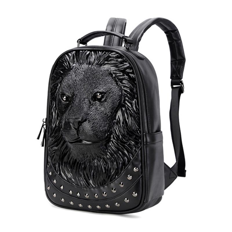 Backpack Casual 3D Lion Thick Leather Women For Female Daily Travel Fashion Women's Daypack Bag Girls Boys School Book Backpacks, Black
Backpack Casual 3D Lion Thick Leather Women For Female Daily Travel Fashion Women's Daypack Bag Girls Boys School Book Backpacks, Black
