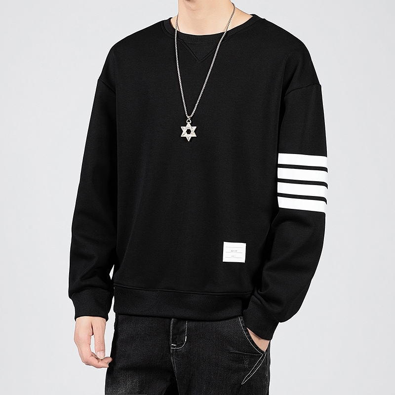 TB sweater autumn and winter round neck long sleeve four bar large size top pure cotton couple leisure trend men's single clothes, Navy blue
TB sweater autumn and winter round neck long sleeve four bar large size top pure cotton couple leisure trend men's single clothes, Navy blue