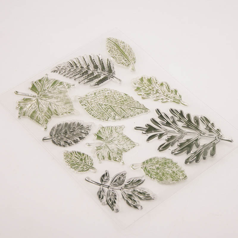 1Pcs Clear Stamp Transparent Paper Card Crafts DIY Scrapbooking Leaf Stamps Card Making Decorative TPR Photo Album Decor