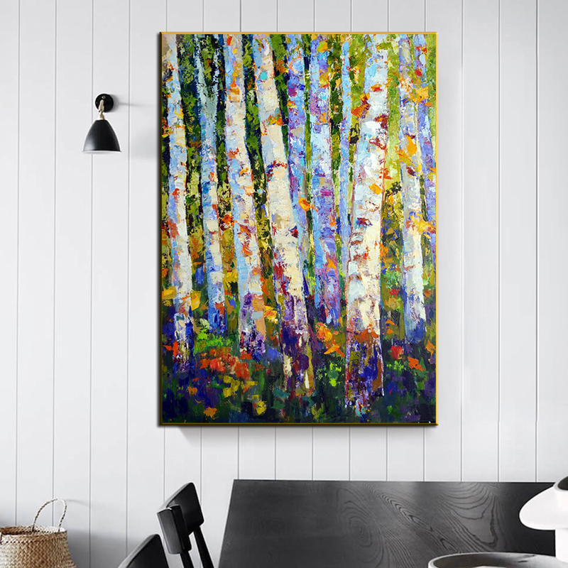 Tree Forest Leaf Poster Canvas Painting Wall For Pictures Living Room Landscape Modern Home Decor Colorful Prints