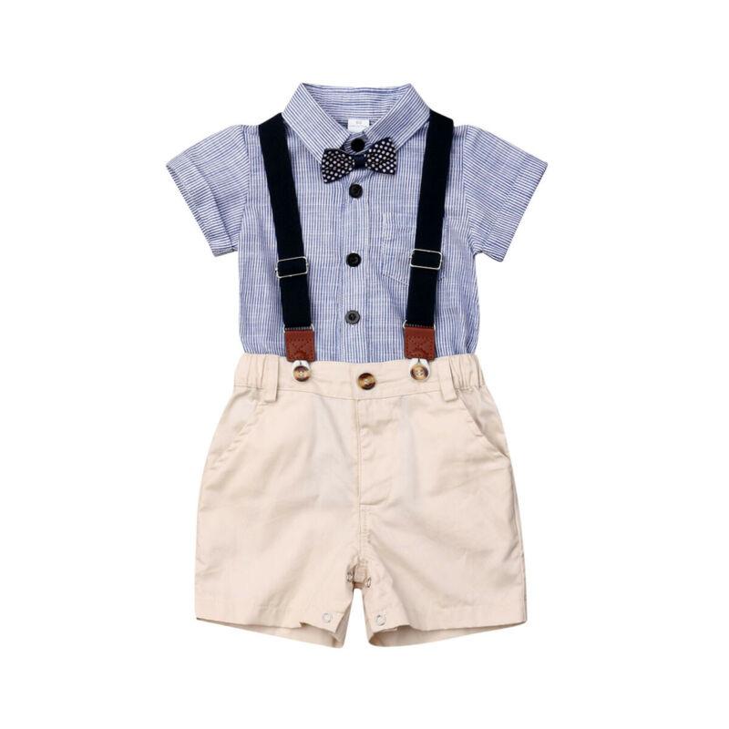 Clothing Sets Born Baby Boys Bodysuit Gentleman Clothes Short Sleeve Striped Shirt Tops Strap Pants 2Pcs Formal Party Outfits 0-24M, White
Clothing Sets Born Baby Boys Bodysuit Gentleman Clothes Short Sleeve Striped Shirt Tops Strap Pants 2Pcs Formal Party Outfits 0-24M, White