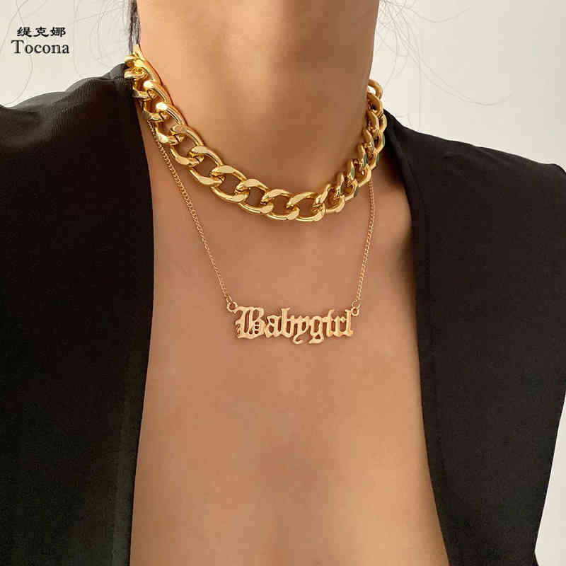 Tocona Bohemian Letter Neckalce for Women Punk Gold Color Alloy Metal Sweater Chain Choker Adjustable Jewelry Accessories 16720
Tocona Bohemian Letter Neckalce for Women Punk Gold Color Alloy Metal Sweater Chain Choker Adjustable Jewelry Accessories 16720