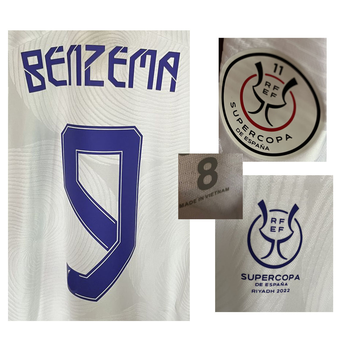Home Textile 2022 Supercopa Final Modric Maillot Match Worn Player Issue Benzema VINI JR ASENSIO MARCELO Custom Any Name Number Soccer Patch Badge, #9 benzema
Home Textile 2022 Supercopa Final Modric Maillot Match Worn Player Issue Benzema VINI JR ASENSIO MARCELO Custom Any Name Number Soccer Patch Badge, #9 benzema