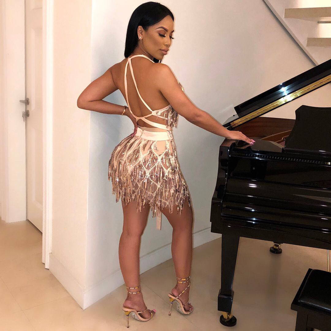 Sequin Bodycon Dress Mini Birthday Dress for Women New Arrivals Sexy Celebrity Club Night Party Dress Evening wholesale 210422