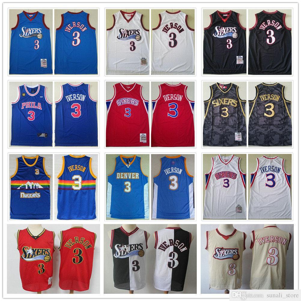 Stitched Mesh Vintage Fashion Men Allen 3 Iverson Jerseys Blue White Red Black Basketball College Shirts Fast Shipping, Black;red
Stitched Mesh Vintage Fashion Men Allen 3 Iverson Jerseys Blue White Red Black Basketball College Shirts Fast Shipping, Black;red