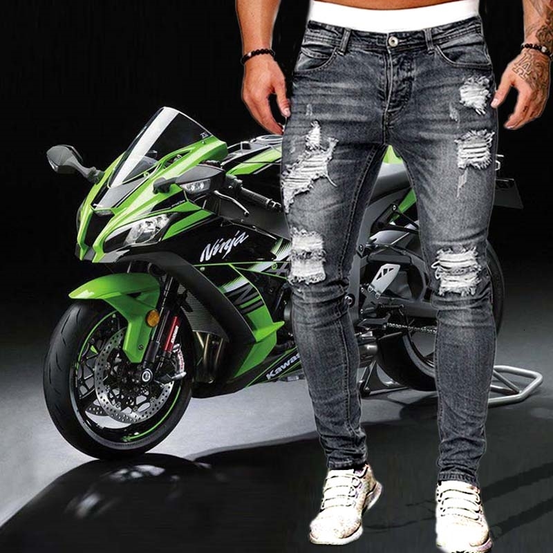 Mens Ripped Skinny Jeans Blue Slim Fit Hole Pencil Pants Casual Biker Trousers Streetwear 2021 High Quality Denim Man Clothing, 1990 light blue
Mens Ripped Skinny Jeans Blue Slim Fit Hole Pencil Pants Casual Biker Trousers Streetwear 2021 High Quality Denim Man Clothing, 1990 light blue