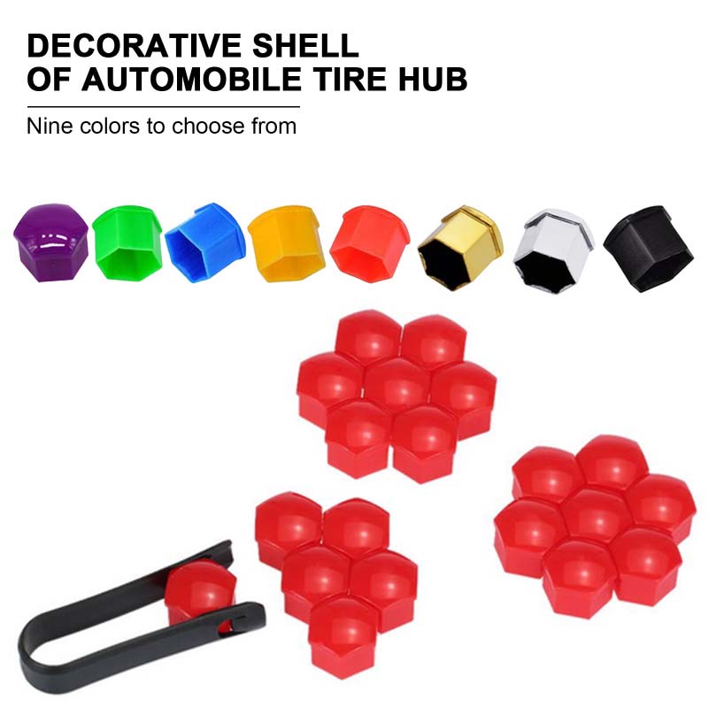 20pcs/Set 21mm Wheel Nut Bolt Head Cover Cap Protective Caps Exterior Decoration Protecting Bolts Rims Car Tires Bolted