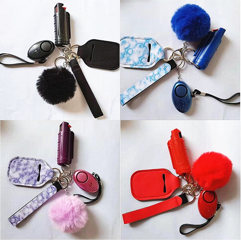 Fashion 1 Set=5 pcs Defense Keychains Set Lncluding 20ml Spray Alarm Pompom Keychain Hand Sanitizer Wristband Keyrings For Woman Men Self-defense Keyring
Fashion 1 Set=5 pcs Defense Keychains Set Lncluding 20ml Spray Alarm Pompom Keychain Hand Sanitizer Wristband Keyrings For Woman Men Self-defense Keyring