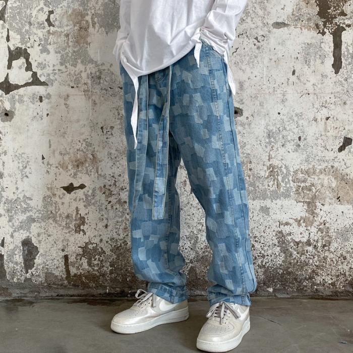 fashion jeans retro homme men loose straight streetwear denim pants hip hop personality print pencil ripped for, Blue
fashion jeans retro homme men loose straight streetwear denim pants hip hop personality print pencil ripped for, Blue