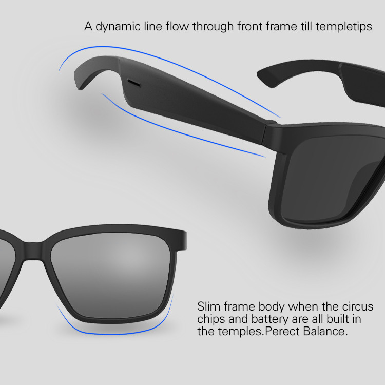 Smart Audio Bluetooth Sunglasses BT5.0 Support Phone Call Free Music Wireless Bluetooth Earphone Headphones Control Open Ear