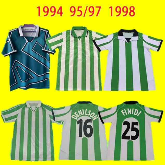 1994 1995 1996 1997 1998 REAL Retro soccer Jerseys 94 95 96 97 98 classic vintage football shirt ALFONSO BETIS JOAQUIN FINIDI DENILSON home, Black;yellow
1994 1995 1996 1997 1998 REAL Retro soccer Jerseys 94 95 96 97 98 classic vintage football shirt ALFONSO BETIS JOAQUIN FINIDI DENILSON home, Black;yellow