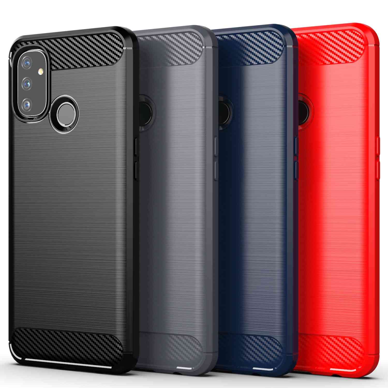 

For OnePlus Nord N100 Case for 2 N200 N10 5G CE 9 9R 8T 8 Pro 7 7T 6 6T 5T Cover Shell Capa Silicone TPU Phone, Black