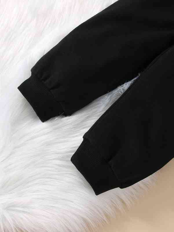 Baby Heart Print Sweatshirt With Joggers SHE